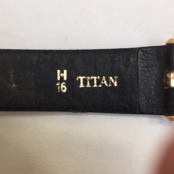 Brown and Gold 18K Titan Watch - Picture 4 of 5